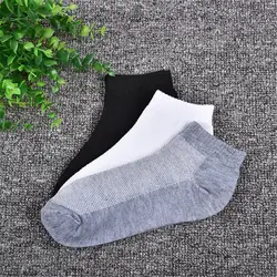 5 пар/лот, мужские носки, высококачественные хлопковые Дышащие носки с сеткой, короткие носки-тапочки, мужские черные невидимые носки с