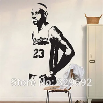 

BASKETBALL LeBRON JAMES NBA WALL DECAL DECOR STICKER Wall Stickers Bedroom Decor tx-408