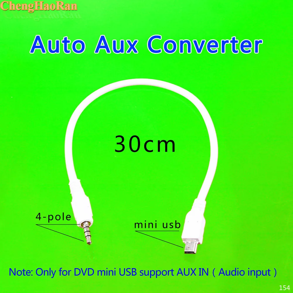 ChenghaoRan 1pc 30cm 3.5mm Stereo Male Plug To Mini USB 5 Pin Adapter Convertor Audio Cable male to | Обустройство дома