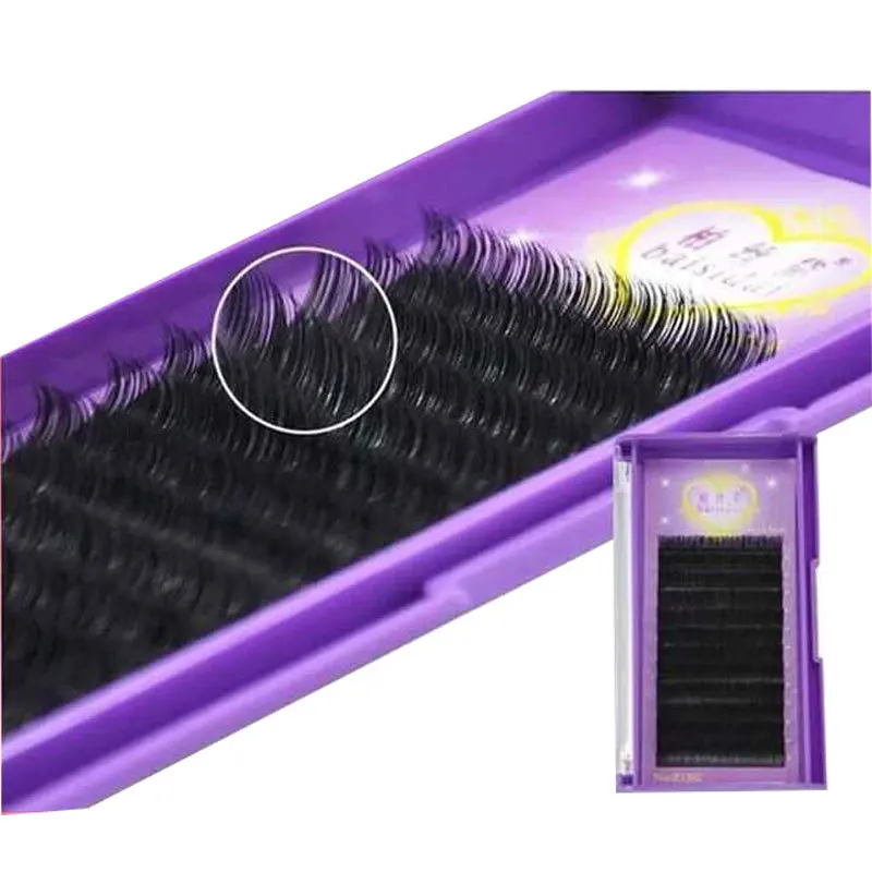 

100% Real Mink Eyelashes Natural Soft Eyelash Extension,0.12Thick C Curl Flat Eyelashes Single Lashes Makeup Beauty Salon