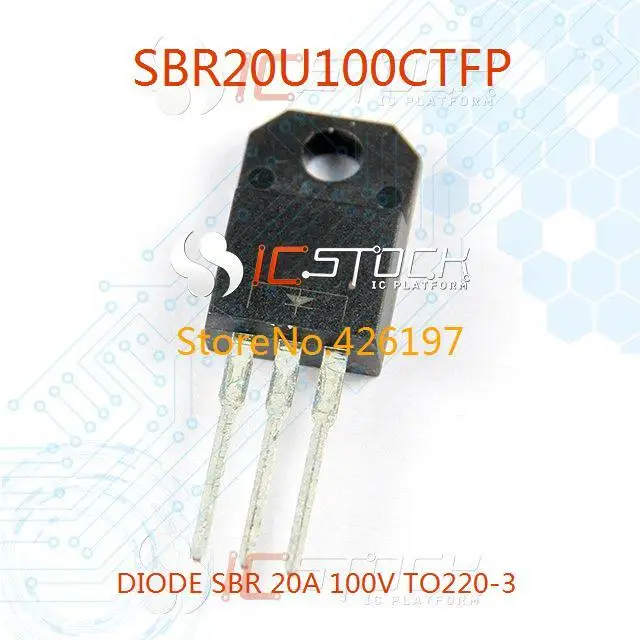 Бесплатная Доставка SBR20U100CTFP ДИОД SBR 20A 100 В TO220-3 20U100 SBR20U100 3 ШТ. |