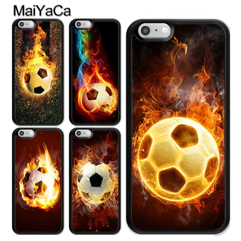 MaiYaCa Fire Football Soccer Ball For iPhone 6 6s TPU