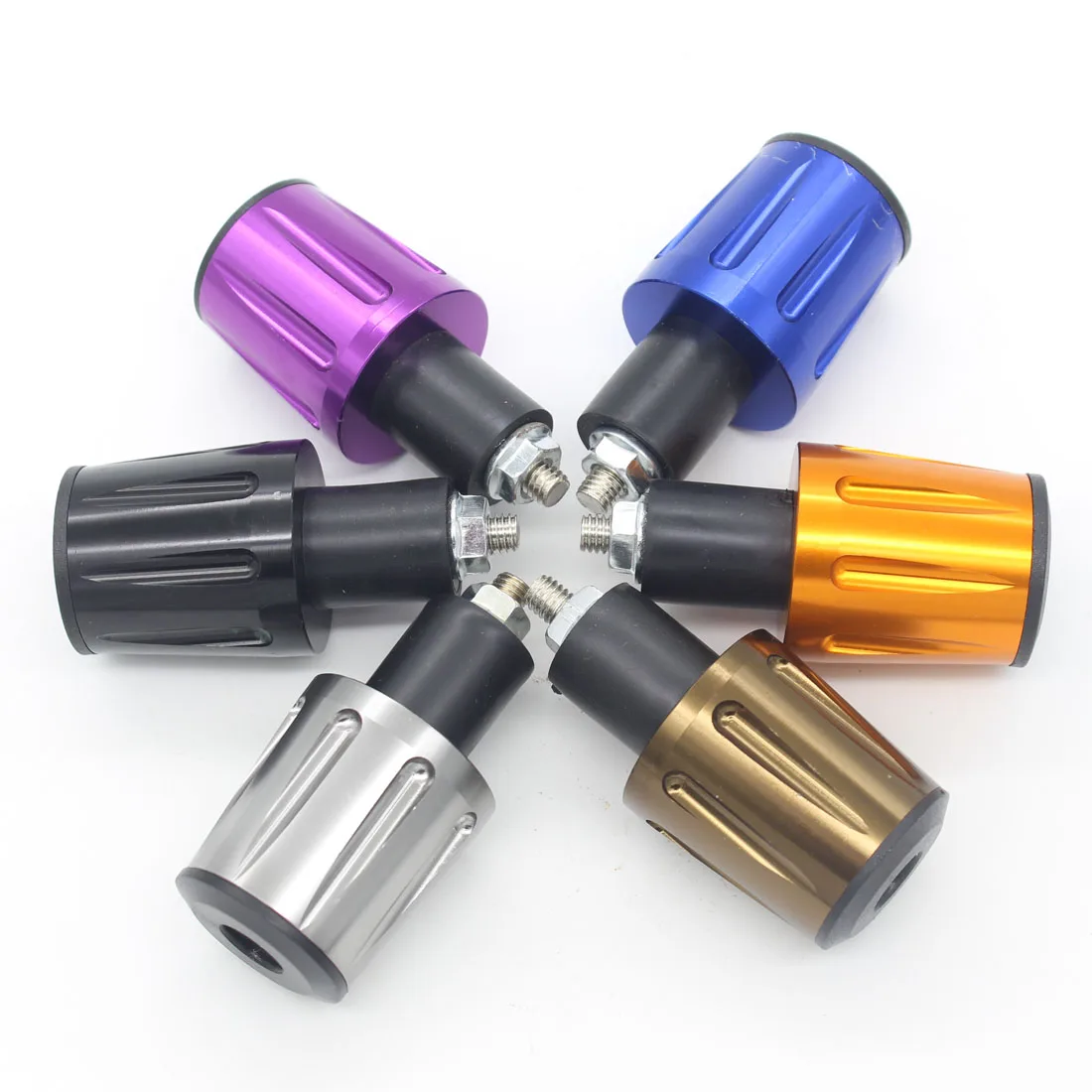 Motorcycle Handlebar Ends Grip Weights Anti Vibration Plug Mountain