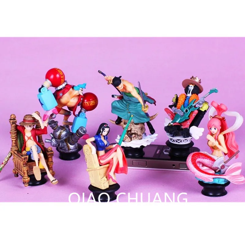 6pcs-set-10CM-Anime-One-Piece-Luffy-Franky-Zoro-BROOK-Robin-Chess-Ver-Cartoon-PVC-Action (3)