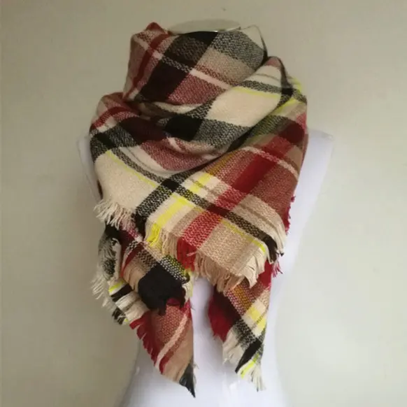 New Za Winter Children's Cashmere tartan plaid Scarf Kids scarves Boys Girls Designer Acrylic warm Bufandas blanket Shawls