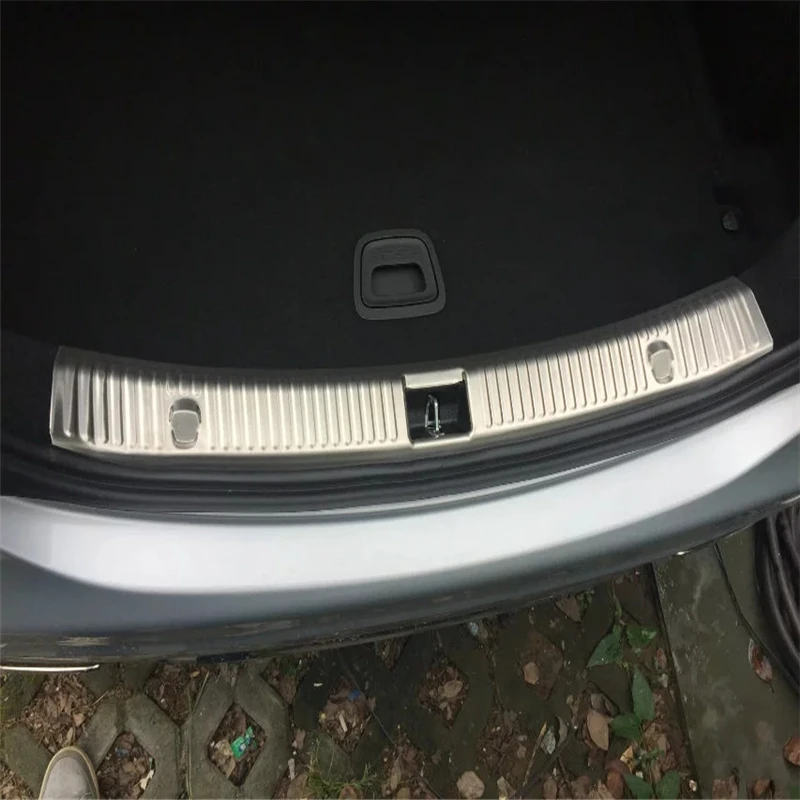 WELKINRY car cover For Benz E-Class 2016 2017 2018 2019 rear tail box gate back door sill threshold scuff guard plate pedal trim