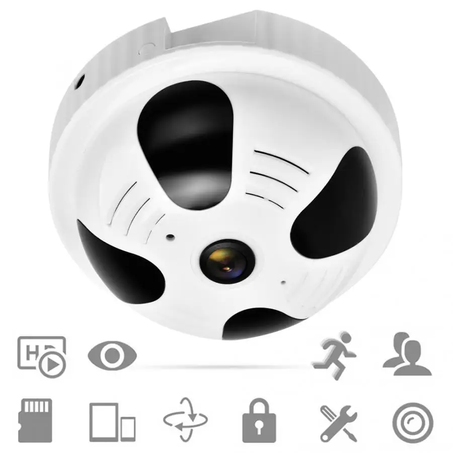Рыбий глаз 360 градусов беспроводная WiFi 1080P интеллектуальная камера