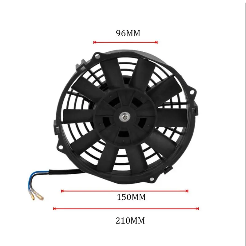Универсальный 1 комплект " дюймовый мини электрический вентилятор DC 12 В радиатор масляного охлаждения авто вентилятор для автомобиля грузовик ATV Лодка
