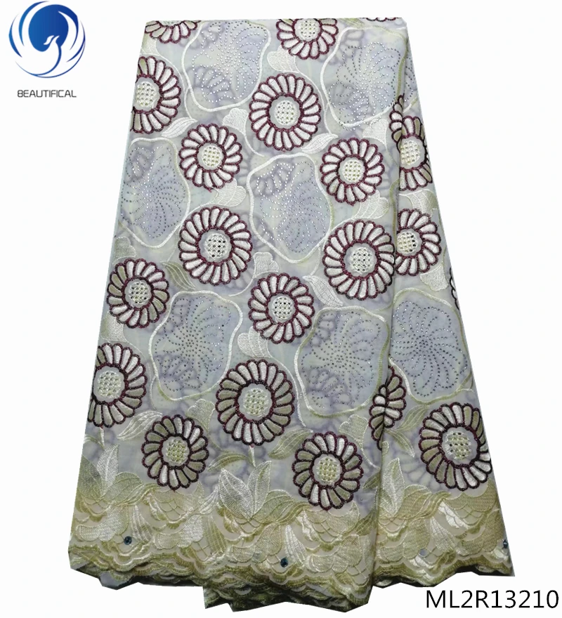 

BEAUTIFICAL swiss laces 2019 swiss voile laces new arrival fabrics lace with rhinestones for women dress 5yards ML2R132