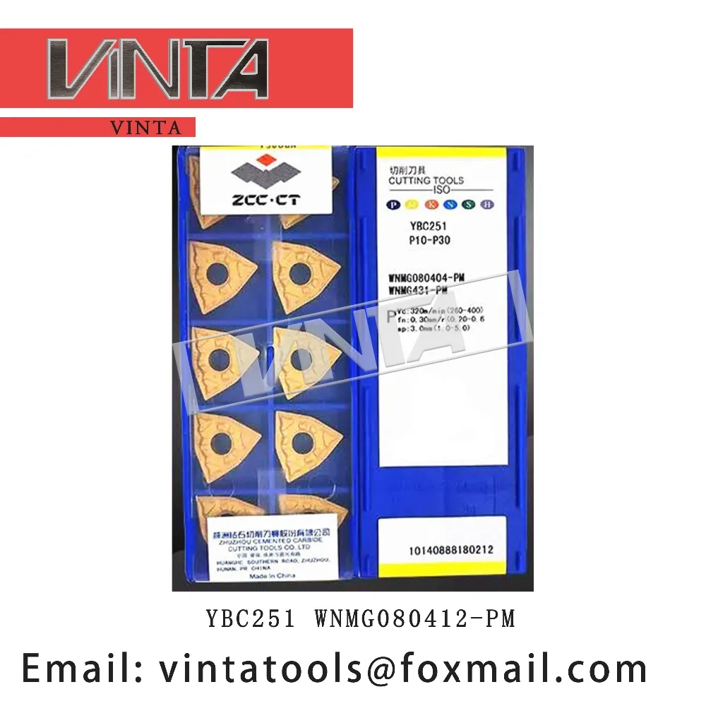 

high quality 10pcs/lots YBD252 YBC252 YBC152 YBD152 YBD102 YBC251 YBC351 WNMG080412-PM cnc carbide turning inserts