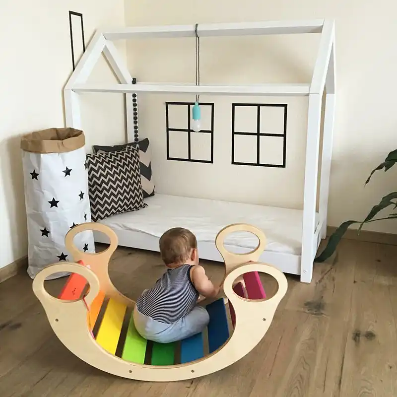 Nieuw Houten Baby Stoel Peuter Seat Kids Play Gym Activiteit Speelgoed OK-39