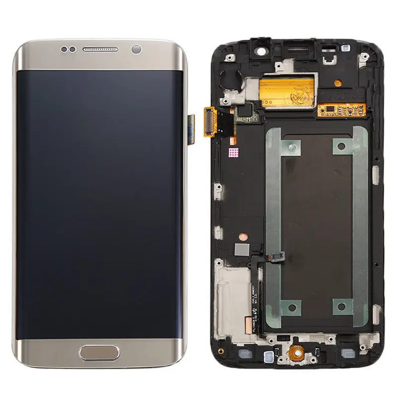 Оригинальный экран Burn Shadow для Samsung S6 edge G925F ЖК дисплей S6edge с рамкой сенсорный
