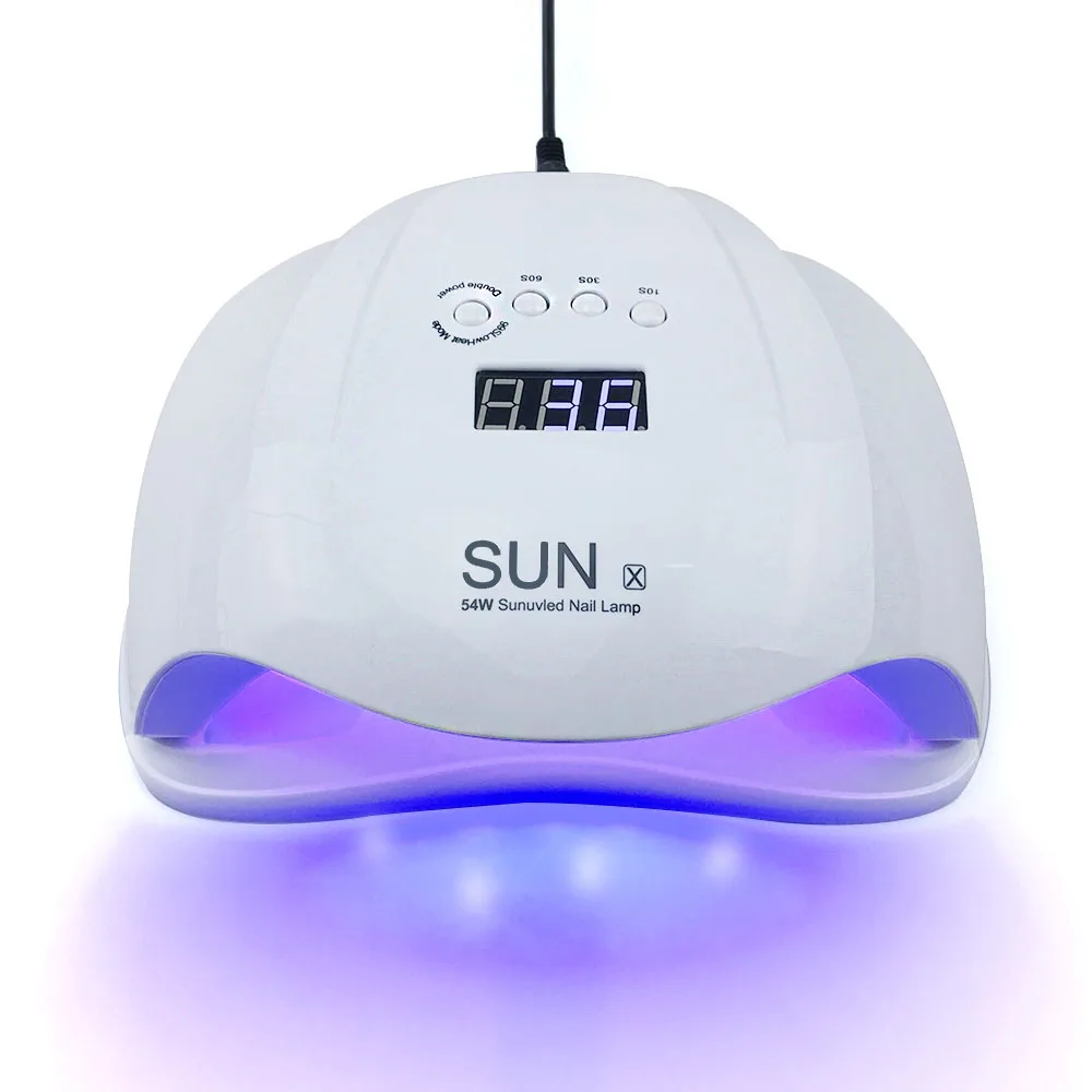 Professional Brand SUNX UV LED Lamp Nail Manicure 54W With LCD Timer Bottom Makeup Dryer Gel Polish Automatic Sensing | Красота и