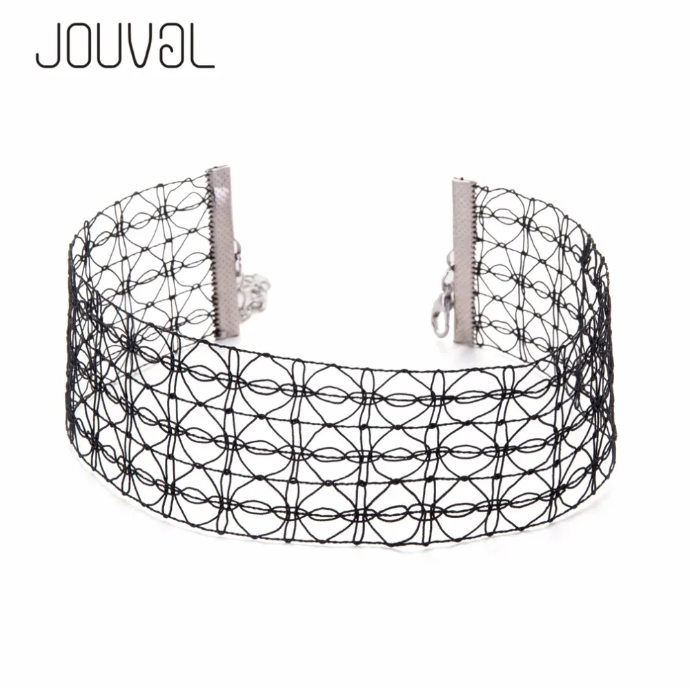 JOUVAL Black Plastic Choker Necklace Neck Chocker Women Tattoo