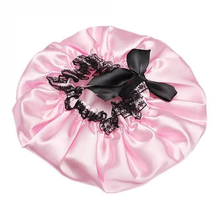 Женская водостойкая эластичная кружевная шапочка для душа, банная шапочка для волос, спа защита 88