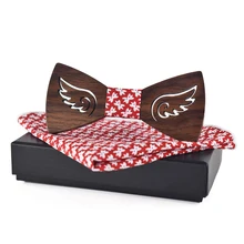 Mantieqingway для взрослых деревянная бабочка комплекты носовых платков для мужчин костюм деревянный галстук-бабочка галстук рубашка банты Свадебная вечеринка шеи одежда галстуки-бабочки