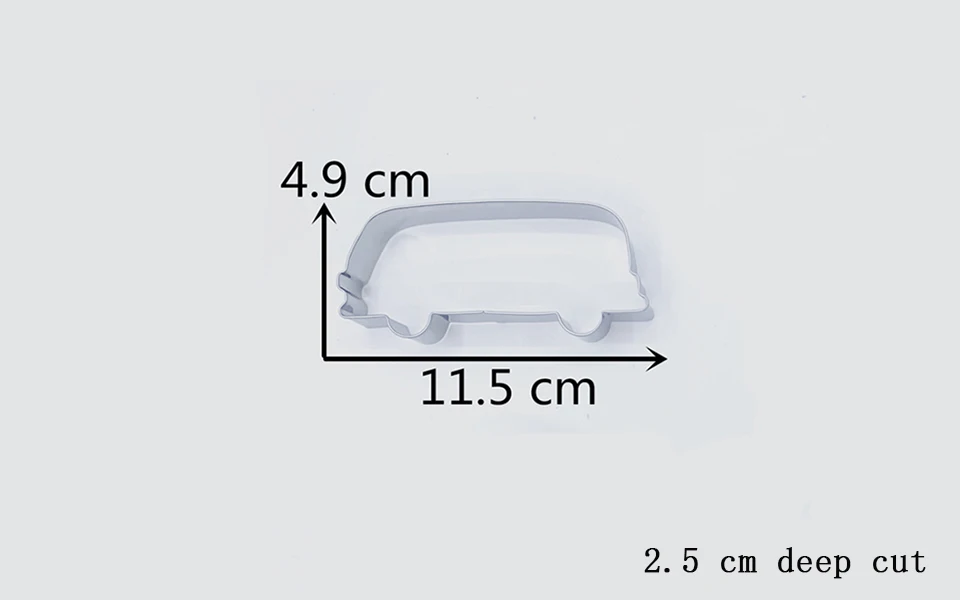 KENIAO автобус печенья резак-11,5x4,9 см-автомобиль печенья/помадка/Кондитерский Резак-нержавеющая сталь