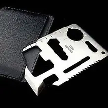 Мульти Открытый Кемпинг 11 функций в 1 карта выживания нож многофункциональный карта инструмент карманный Сабер карта с черной Кобурой