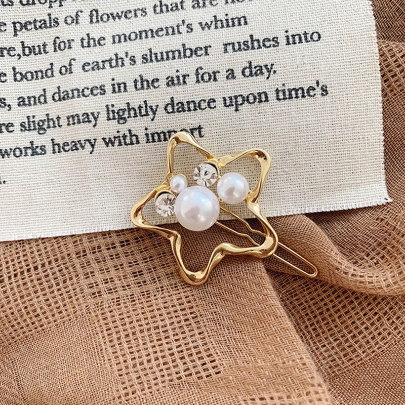 1PC Elegant Hair Clip Fashion Simple Geometric Hollow Pearl Hairpin Adies Bangs Clip Accessories Styling Tool Hair Clips 1PC Elegant Hair Clip Fashion Simple Geometric Hollow Pearl Hairpin Adies Bangs Clip Accessories Styling Tool Hair Clips