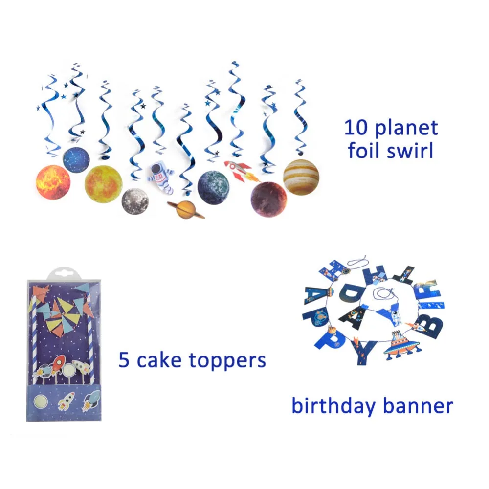 Us 364 17 Offouter Space Theme Party Decoration Solar System Star Universe Galaxy Kids Birthday Party Supplies Planet Decor In Party Diy
