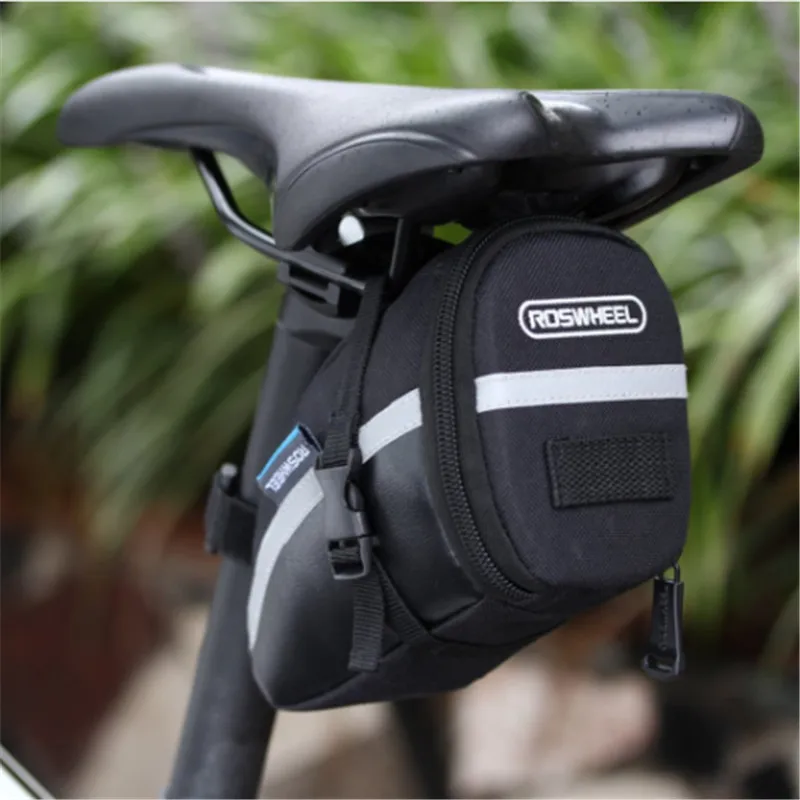 ROSWHEEL Portable Waterproof Bike Bicycle Seat Pouch Tail Rear Pannier Cycling Saddle Bag Tool case storage bag | Спорт и