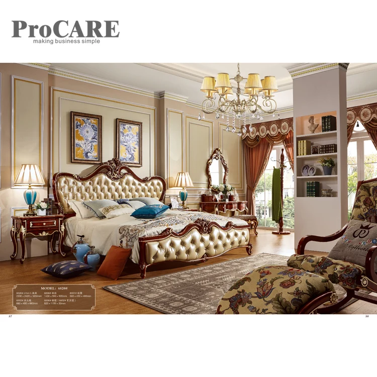 Foreign Latest Double Simple Design Wooden Bed for Bedroom - 6020 Foreign Latest Double Simple Design Wooden Bed for Bedroom - 6020