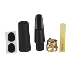 6 шт./компл. вторичный/среднего/Сопрано альт мундштук саксофона набор-пластмассовый мундштук/колпачок/Рид/Пряжка/колодки