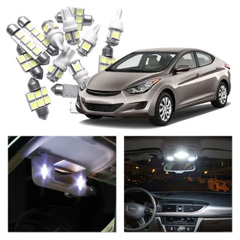 

For Hyundai Elantra 2011-2015 White Red Blue Car LED Light Bulbs Interior Package Kit Map Dome Trunk License Plate Lamp