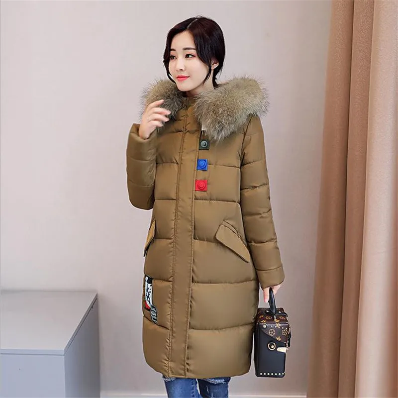 Black Coatcq213 Down Coton 2018 green Mode Couleurs Hiver red yellow Chaud M Parkas 3xl Long Femmes Cinq Épaissir Taille Slim pink Veste Populaires YTUAqTx