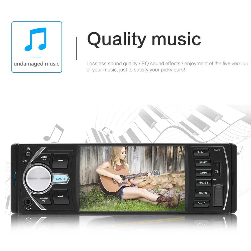 4,1 дюймов 1 DIN HD радио автомобиль MP5 MP3 плеер Поддержка Bluetooth Музыка Hands-free вызов сенсорный экран стерео радио камера