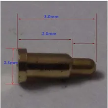 10 шт. Ультра маленький пружинный pogo контактный разъем диаметр 2,3 мм 3,0 мм heigth латунный материал с позолотой 1u сила 70 г