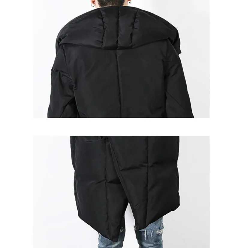 Повседневная куртка с капюшоном хлопковое пальто модный панк плащ Kurtka Zimowa Veste Homme