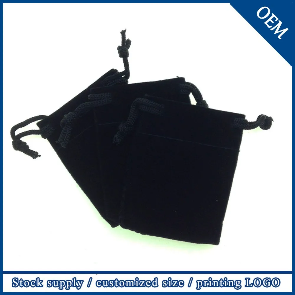 Индивидуальный Логотип,, 100 шт./лот, 5x7 см, черный бархатный мешок на шнурке, Подарочные Упаковочные пакеты для упаковки, мешочек для мелких украшений