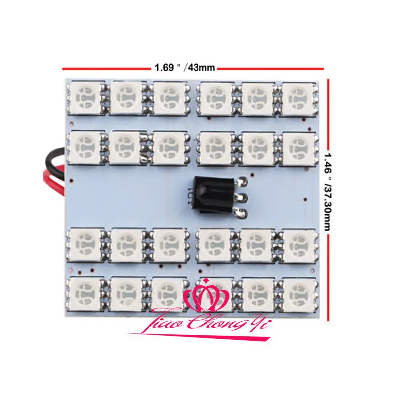 2 блока T10 Festoon 36SMD RGB светодиодная купольсветильник ПА для чтения + пульт