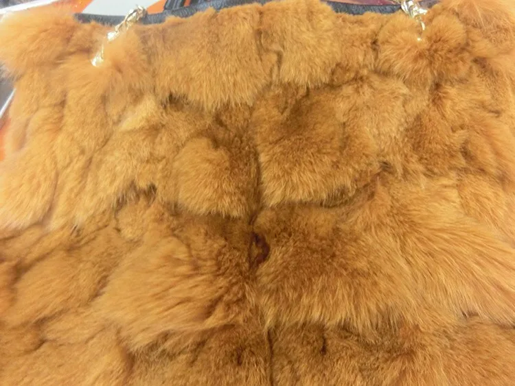 Multicolor real fox fur bag dyed fox head fur shoulder bag for girl (5)