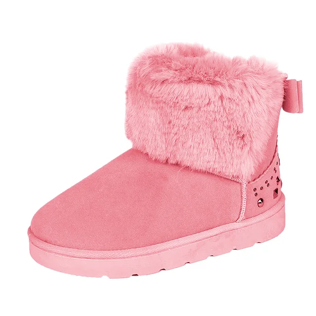 pink furry boots