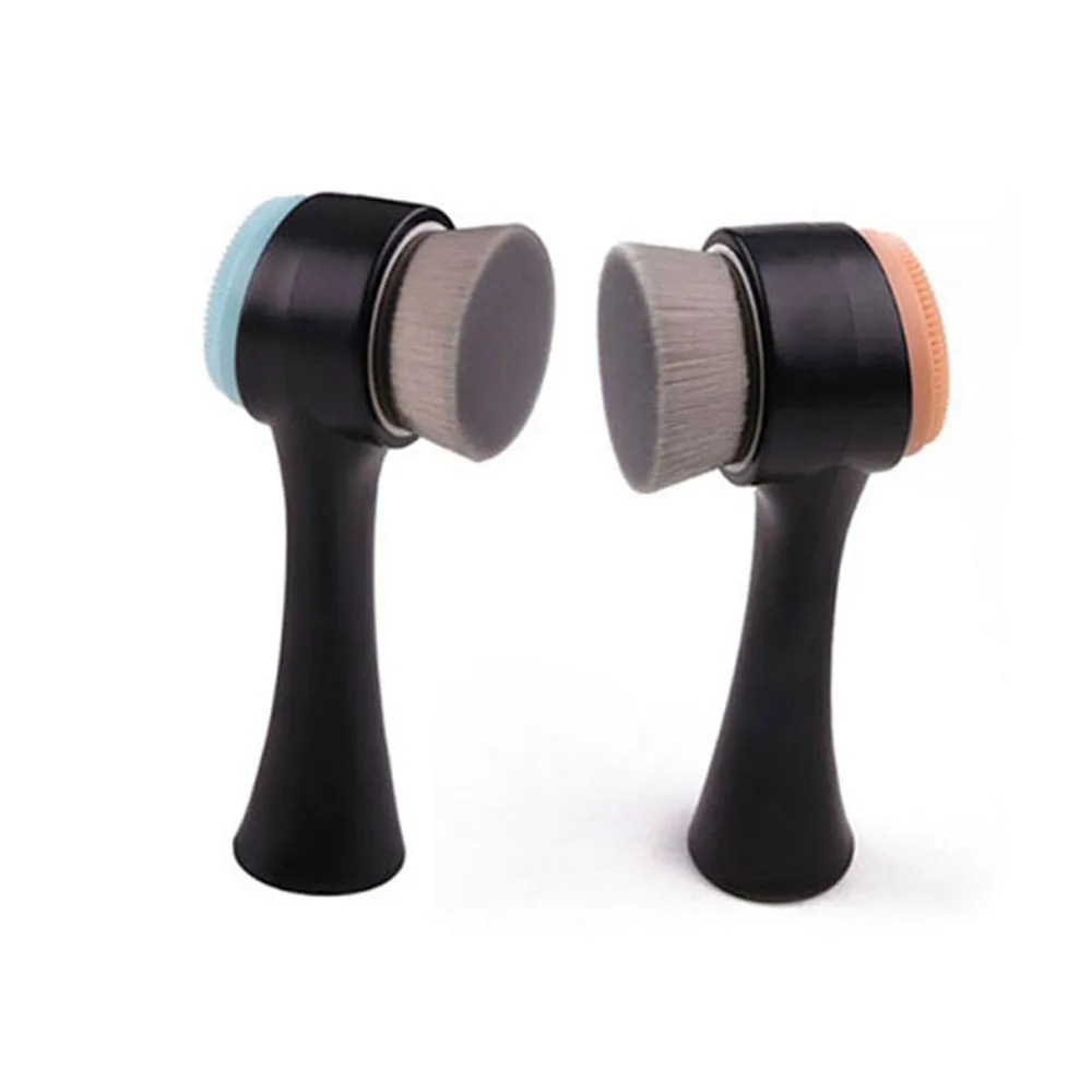 Manual Facial Brush Soft Bamboo Charcoal Carbon Fiber & Silicone Two