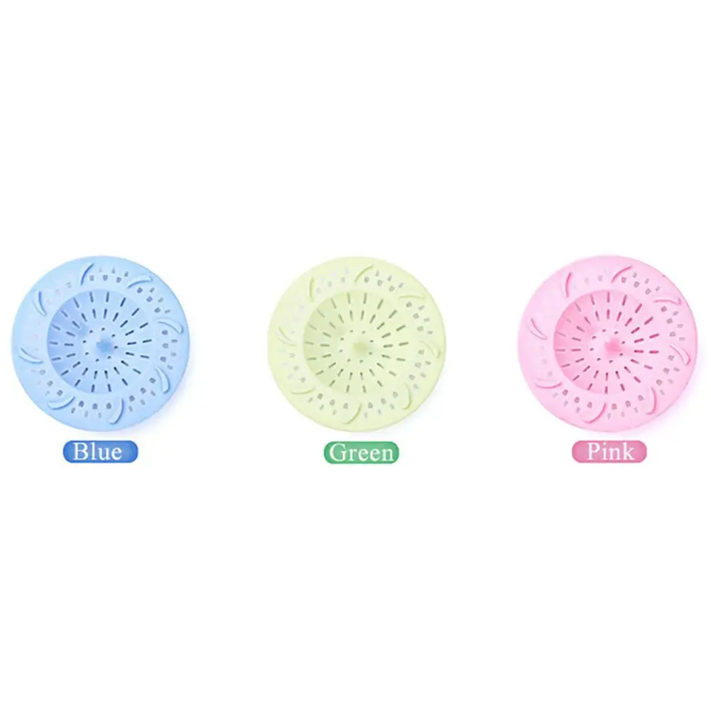 Silicone Floor Drainage Bathroom Hair Filter Strainer Catcher Sewer Drain Outlet Sink Drain Cover For Home Bathroom Kitchen