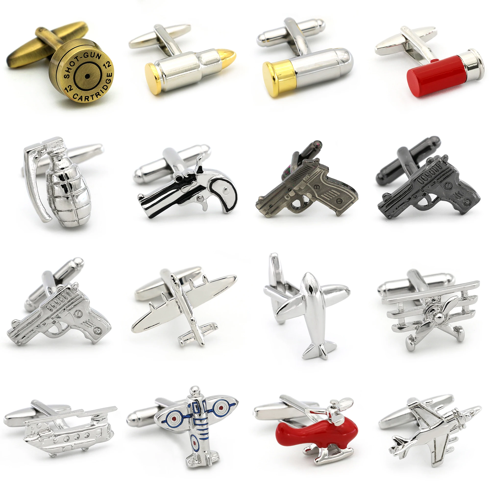 Military Series Cuff Links 28 Designs Option Gun Style For Armyman