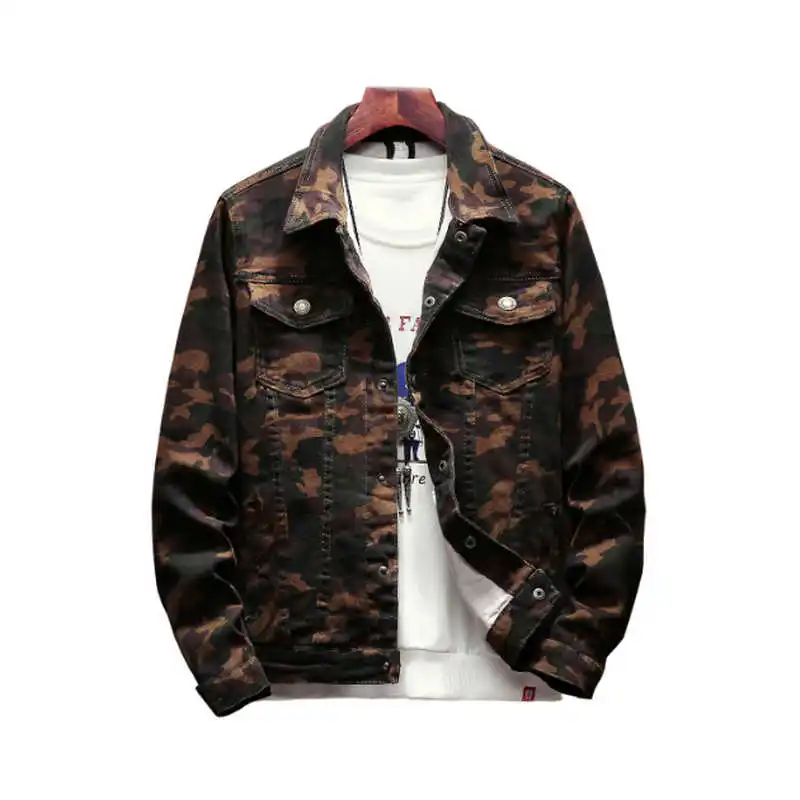 Jacken & Mäntel Neue Herren Camouflage Denim Jacke Mantel Männlichen Outwear Jaqueta Masculino Jeans Jacke Und Mäntel Mode-design Herbst Marke Kleidung