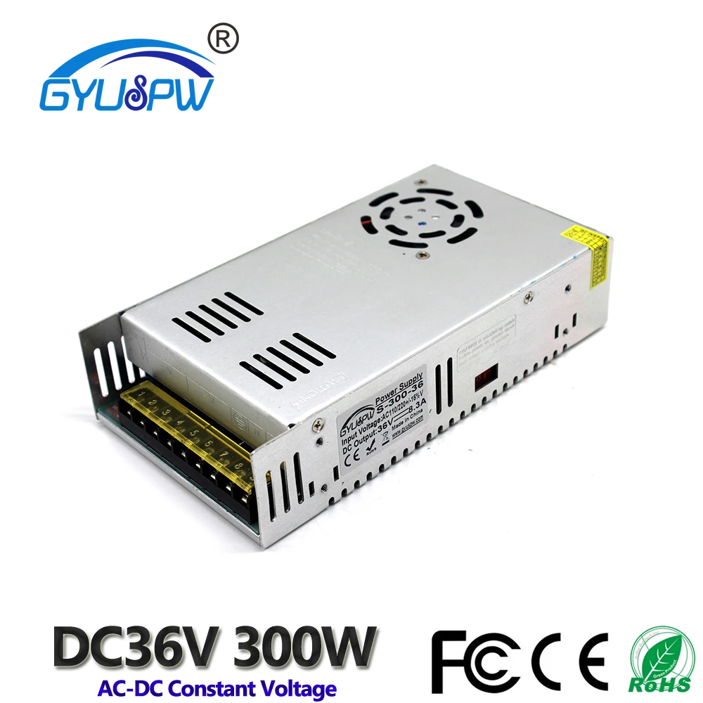 300 Вт 8.3A 36 В DC источник питания импульсный трансформатор AC110V 220V к DC36V SMPS для камеры