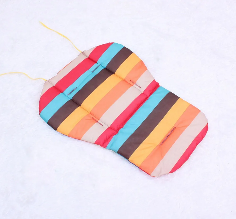 Cotton-Baby-Cushion-Stroller-Pad-Seat-Rainbow-Color-Soft-Thick-Pram-Cushion-Chair-Strips-Accessories-Waterproof-Pram-Padding-LinerCar-Seat-T0073 (13)