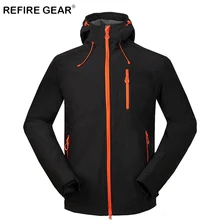 Refire gear зимняя ветрозащитная куртка с капюшоном для походов, Мужская Осенняя теплая водонепроницаемая куртка для кемпинга, альпинизма, катания на лыжах, спортивная куртка