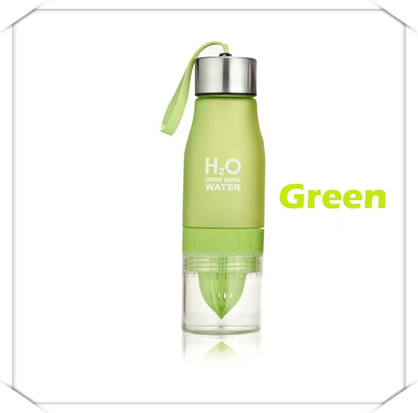 H2O Рождественский подарок 700 мл бутылка для воды пластиковая бутылка для вливания фруктов для заварки напитков на открытом воздухе спортивный сок лимон портативная вода - Цвет: Green