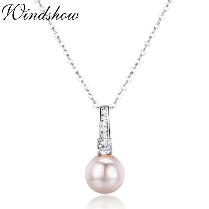

Cute 925 Sterling Silver Cluster CZ Pink Shell Pearl Charm Undertale Pendants Necklace For Women Girls Friend Jewelry Pingente