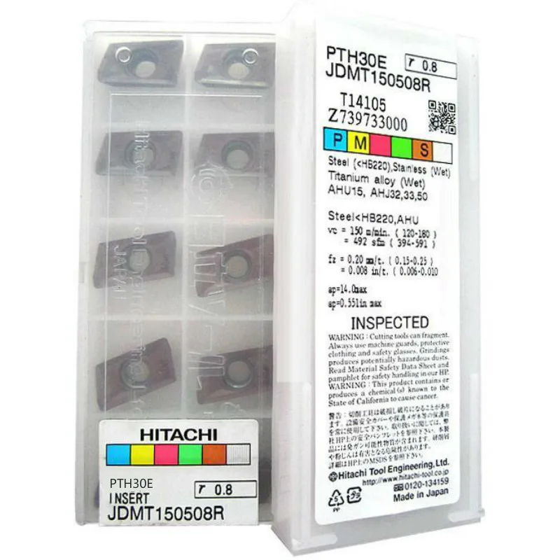 JDMT150508R PTH30E original HITACHI carbide insert milling insert 10PCS