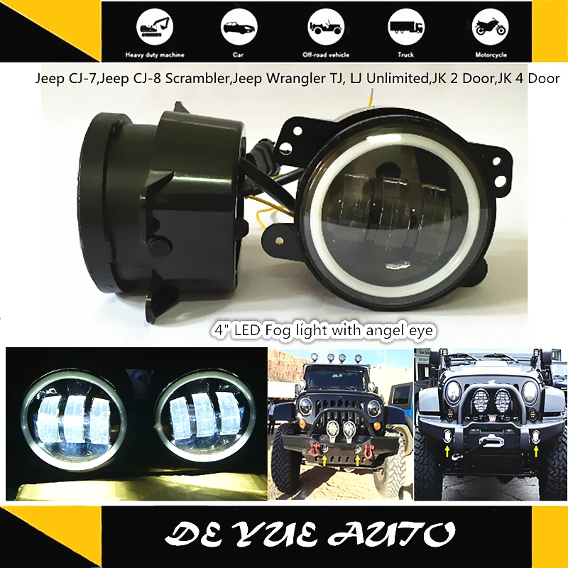 

Good price 4inch LED fog lamps with DRL led foglight 4" fog light ip67 6000k for Jeep Grand Cherokee PT Cruiser Chrysler 300