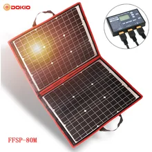 Dokio 18 V 80 W Гибкая Складная моно солнечная панель наружная портативная солнечная панель для путешествий и лодок & RV Высококачественная солнечная панель Китай