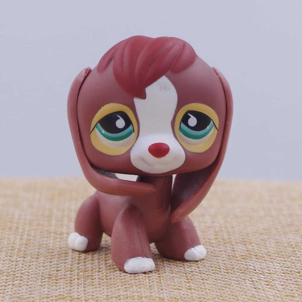 Pet Shop PS зеленые глаза красный Бигль собака щенок фигурка игрушки подарок девушка