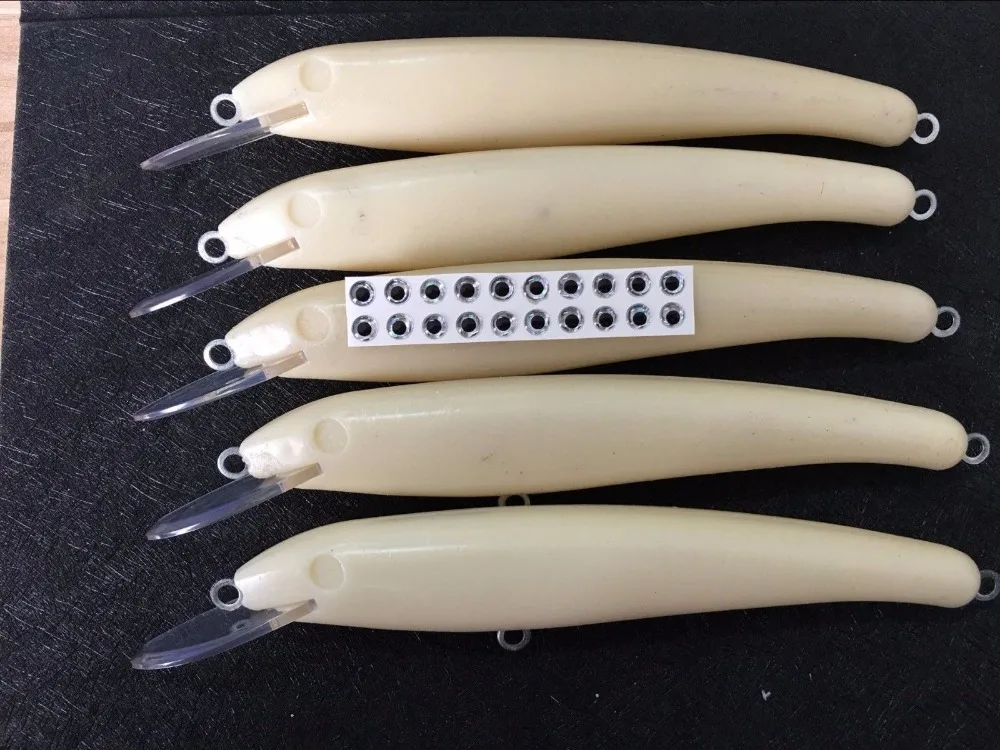 5pcs Unpainted Minnow Fishing Lure Body 8 1/4 Inch 39g Blank lures JS229in Fishing Lures from